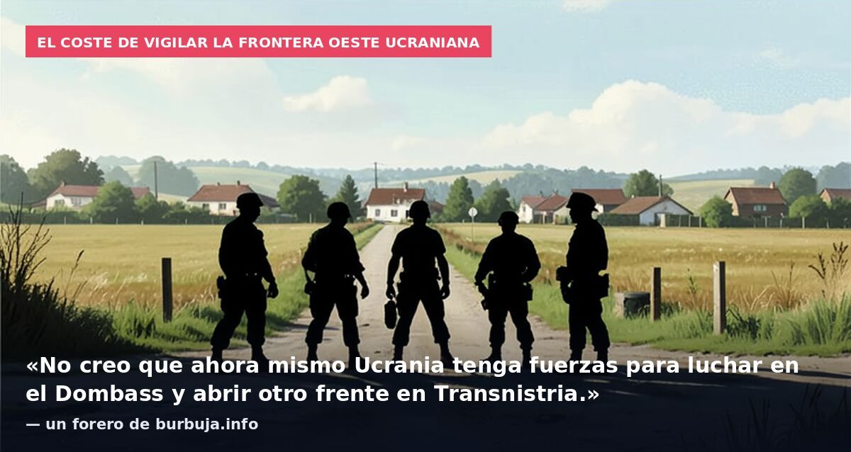 El coste de vigilar la frontera oeste ucraniana: «No creo que ahora mismo Ucrania tenga fuerzas para luchar en el Dombass y abrir otro frente en Transnistria.» — un forero de burbuja.info