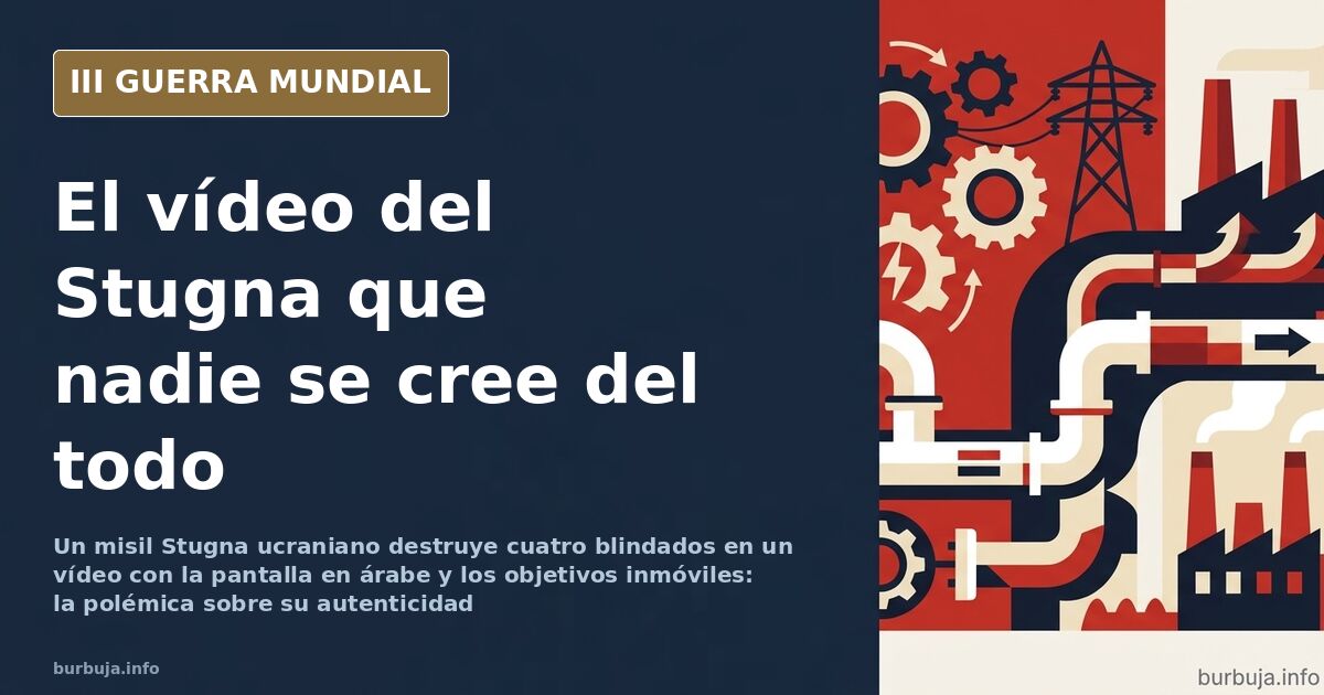 Silueta de un operador de misil antitanque ucraniano Stugna-P disparando contra una columna de blindados en un paisaje desatu