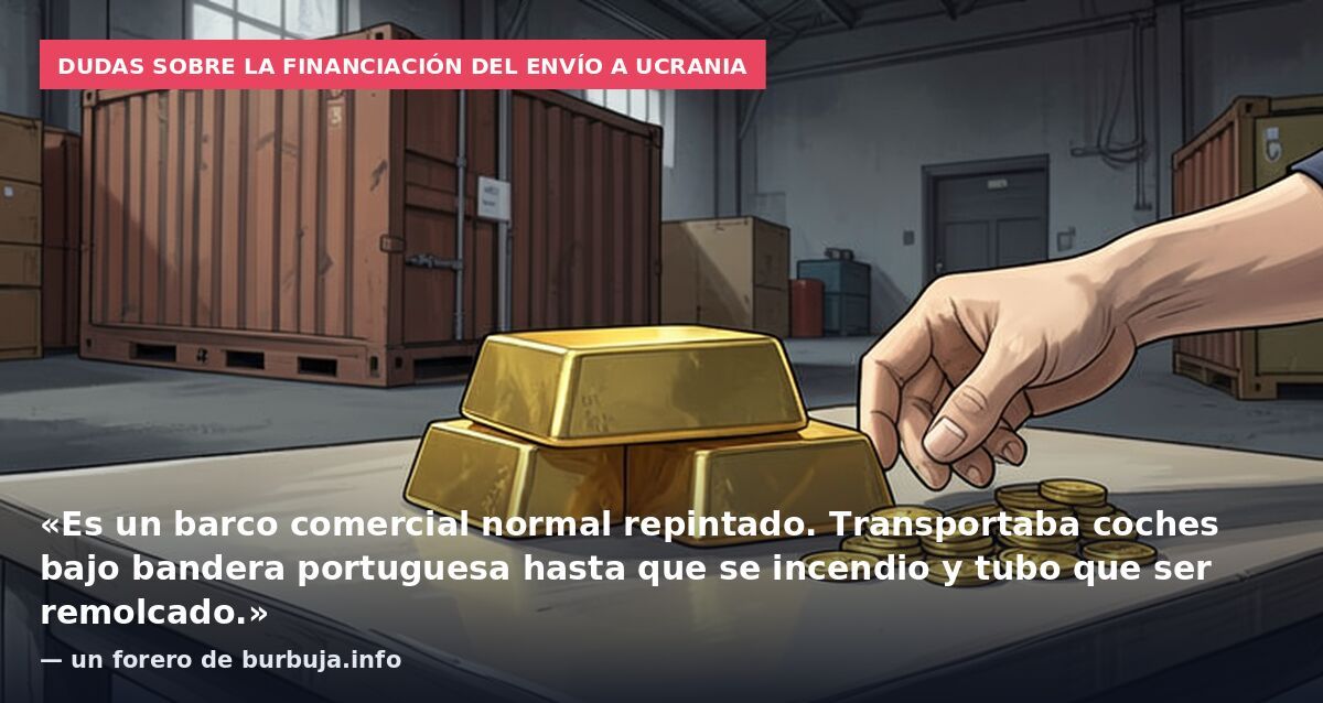 Dudas sobre la financiación del envío a Ucrania: «Es un barco comercial normal repintado. Transportaba coches bajo bandera portuguesa hasta que se incendio y tubo que ser remolcado.» — un forero de burbuja.info