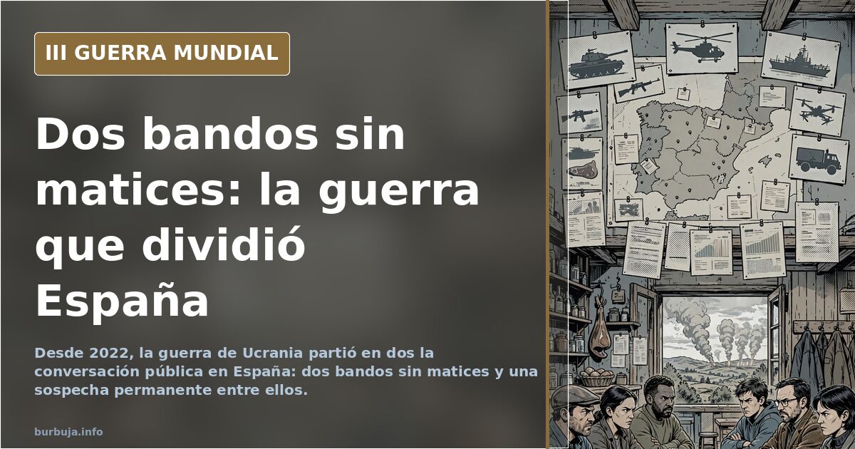 La guerra de Ucrania parte en dos la conversación en España