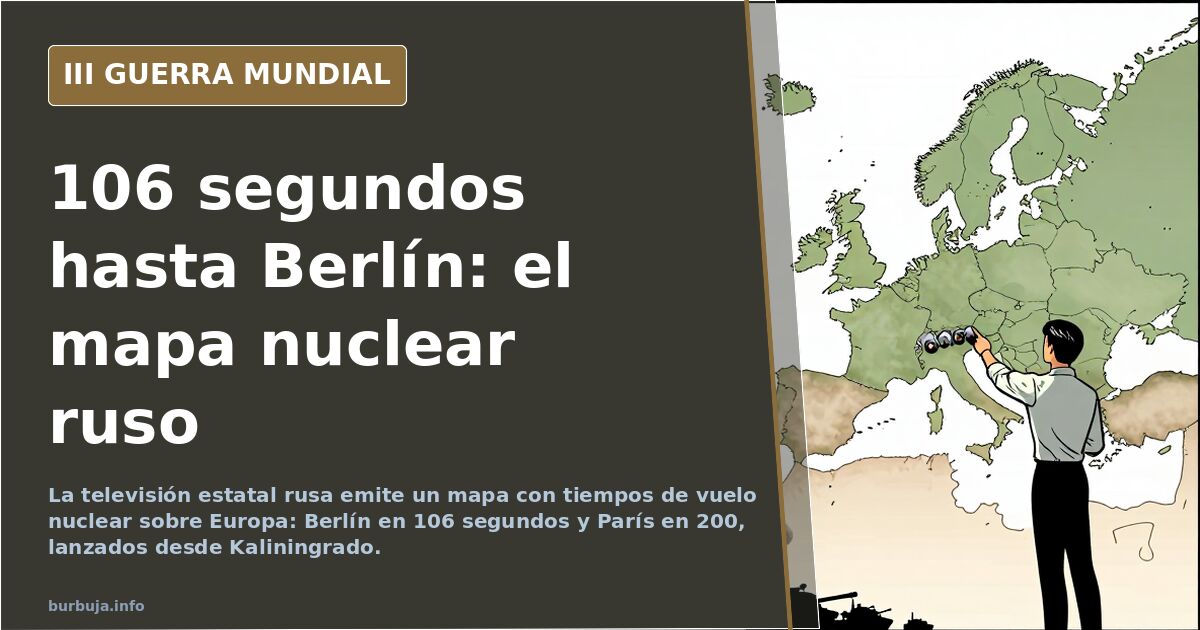 La TV rusa simula el ataque nuclear a Europa: 106 segundos hasta Berlín