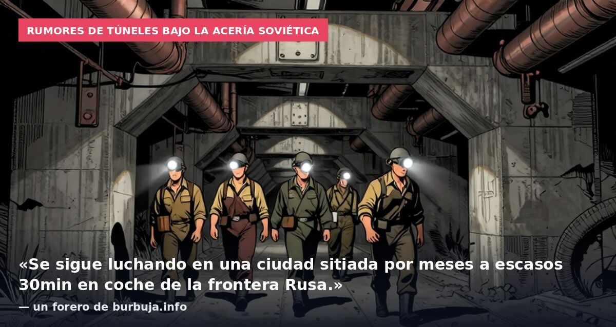 Rumores de túneles bajo la acería soviética: «Se sigue luchando en una ciudad sitiada por meses a escasos 30min en coche de la frontera Rusa.» — un forero de burbuja.info