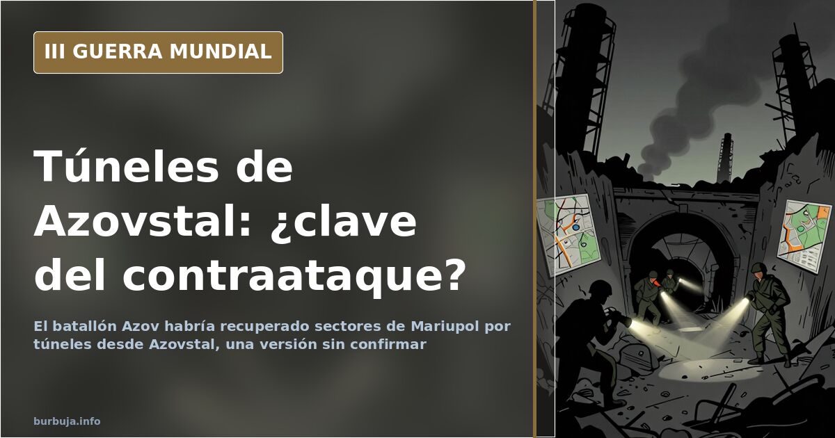 Mariupol: la versión de que Azov contraatacó por los túneles