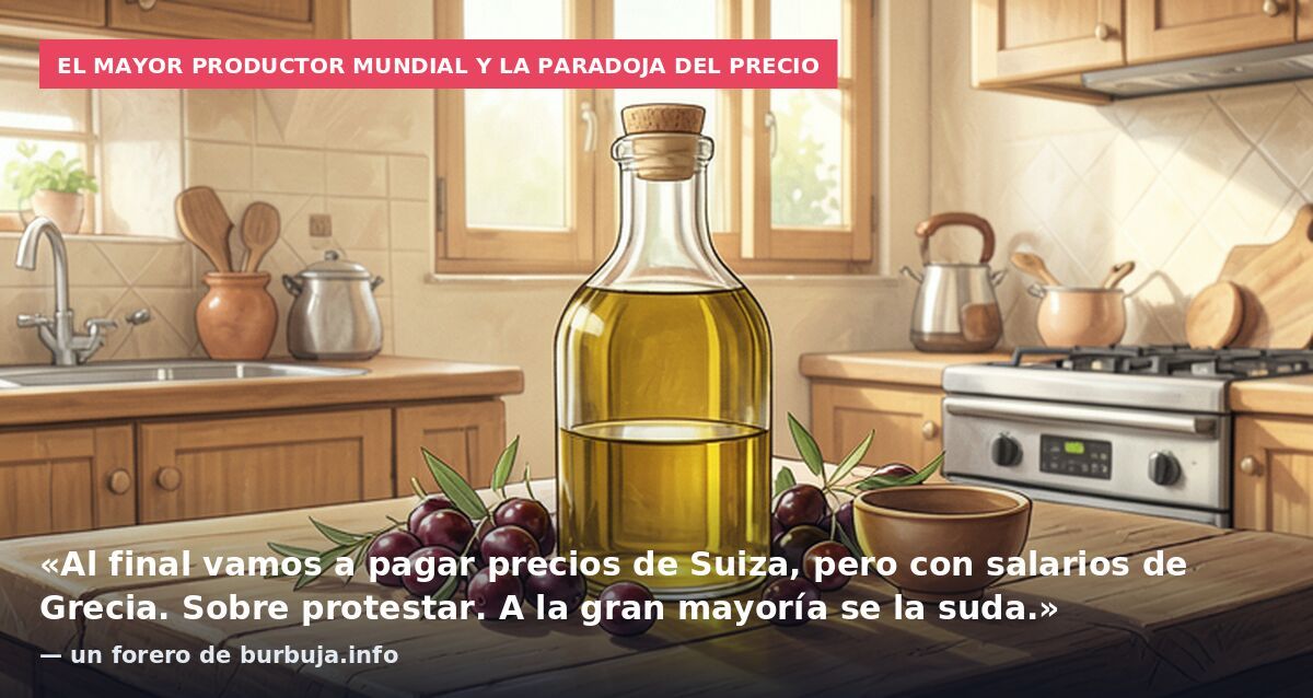 El mayor productor mundial y la paradoja del precio: «Al final vamos a pagar precios de Suiza, pero con salarios de Grecia. Sobre protestar. A la gran mayoría se la suda.» — un forero de burbuja.info