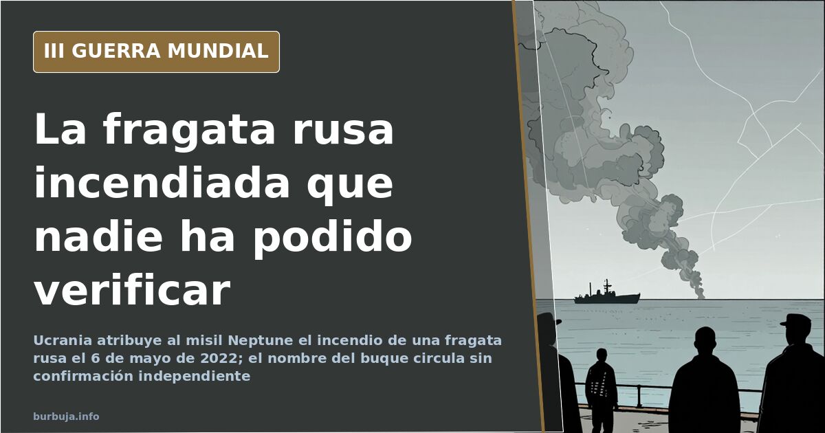 Otra fragata rusa arde en el Mar Negro sin prueba independiente