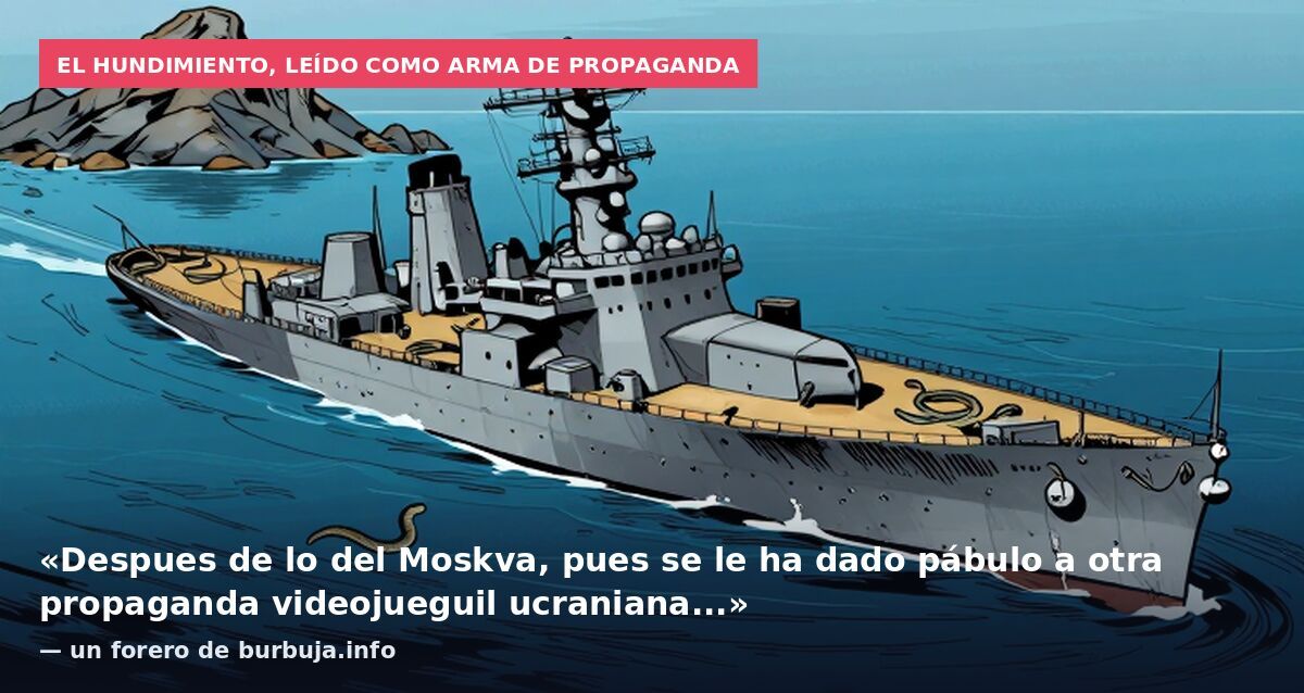 El hundimiento, leído como arma de propaganda: «Despues de lo del Moskva, pues se le ha dado pábulo a otra propaganda videojueguil ucraniana...» — un forero de burbuja.info