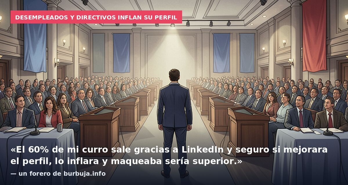 Desempleados y directivos inflan su perfil: «El 60% de mi curro sale gracias a LinkedIn y seguro si mejorara el perfil, lo inflara y maqueaba sería superior.» — un forero de burbuja.info