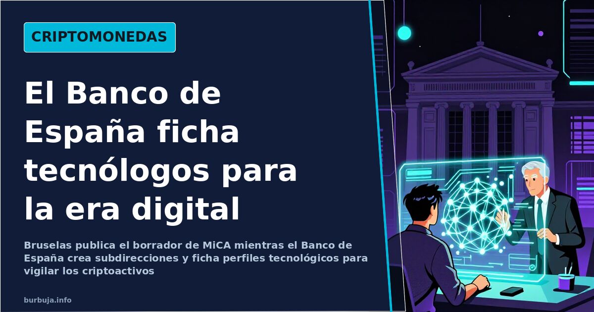Nodos y circuitos de criptoactivos en cian y violeta sobre fondo oscuro, con un nodo central que concentra conexiones bancari