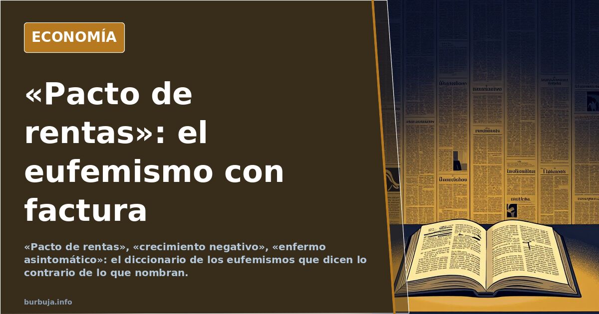 Diccionario abierto con la expresión perversión del lenguaje subrayada sobre un fondo de titulares tachados