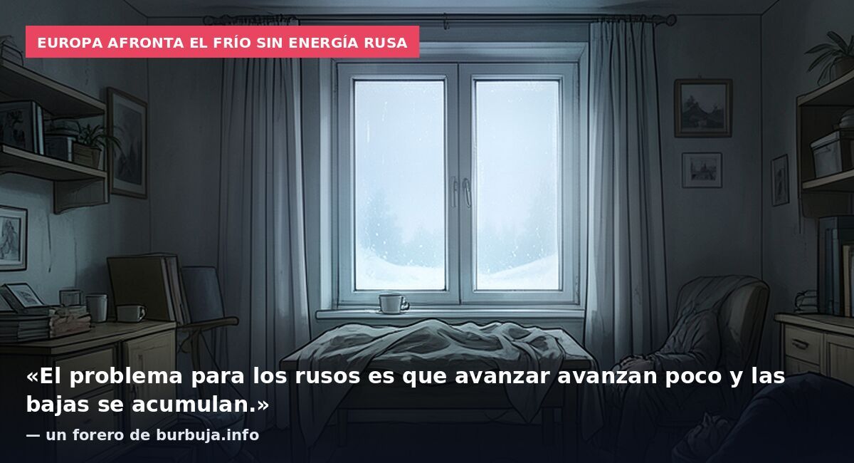 Europa afronta el frío sin energía rusa: «El problema para los rusos es que avanzar avanzan poco y las bajas se acumulan.» — un forero de burbuja.info
