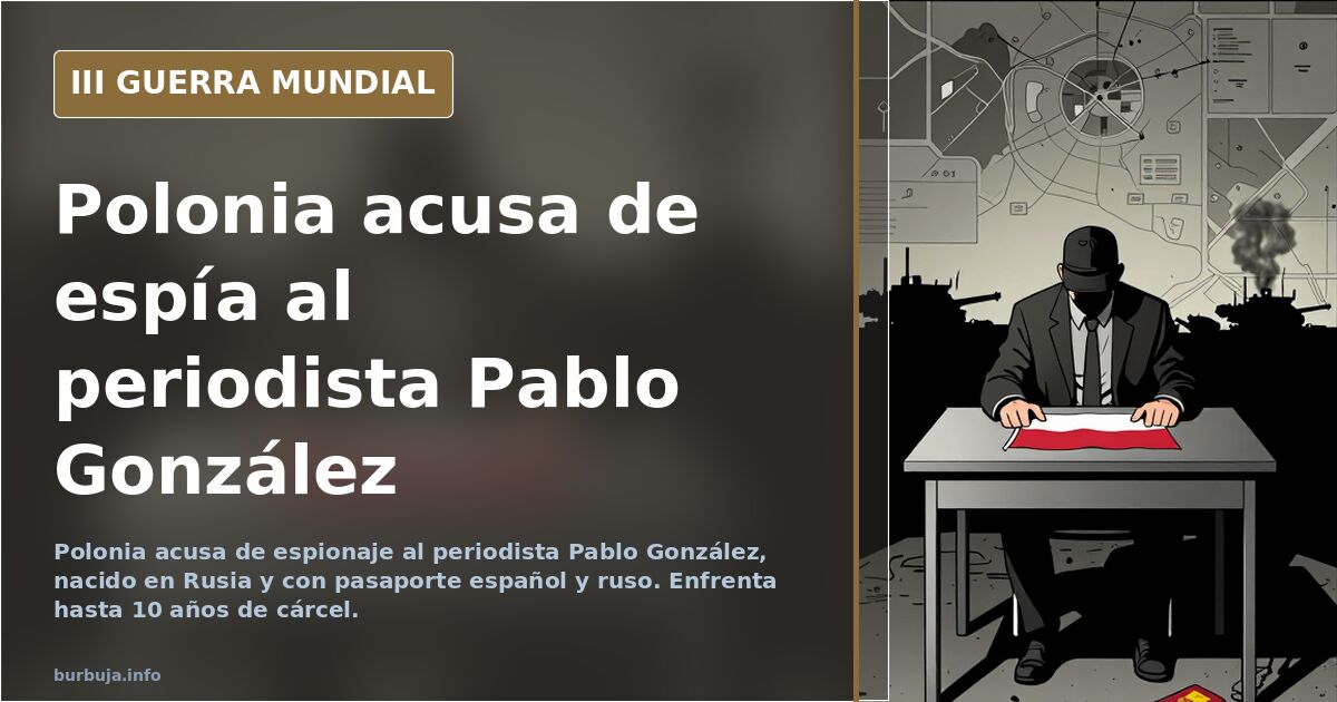 Polonia acusa de espionaje a Pablo González, con doble pasaporte