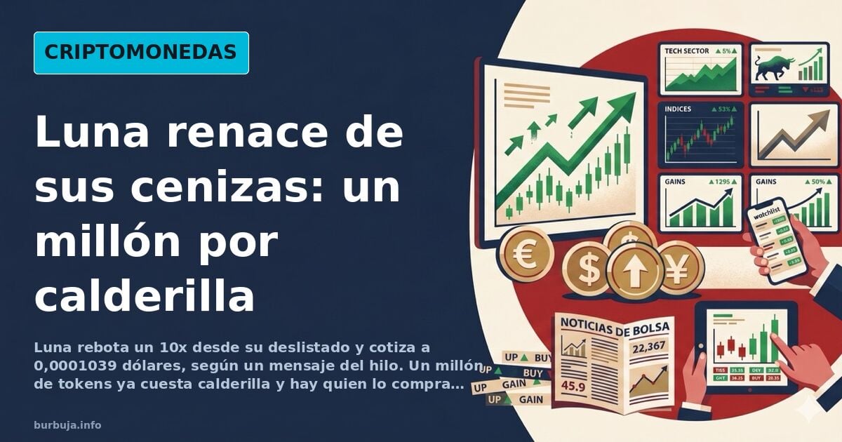 Red de nodos blockchain en tonos cian y violeta sobre fondo oscuro representando el rebote de la criptomoneda Luna desde míni