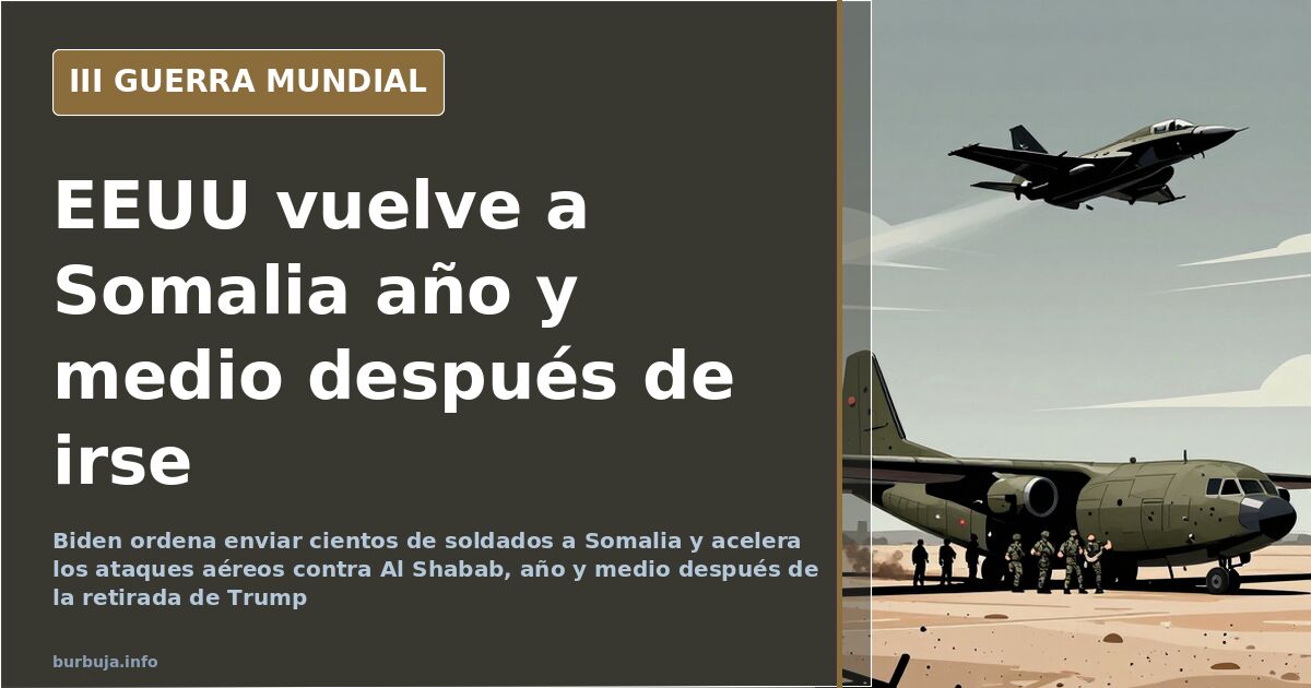 Biden vuelve a enviar cientos de soldados a Somalia