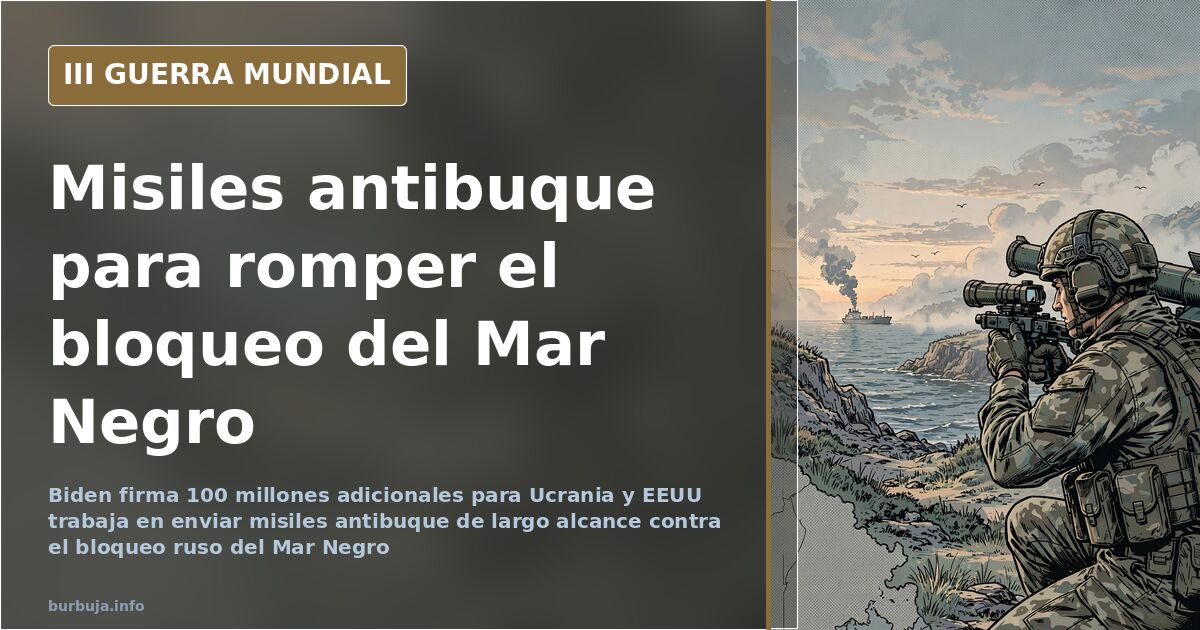 Mapa esquemático del Mar Negro con siluetas de buques de guerra y trayectorias de misiles antibuque sobre la costa