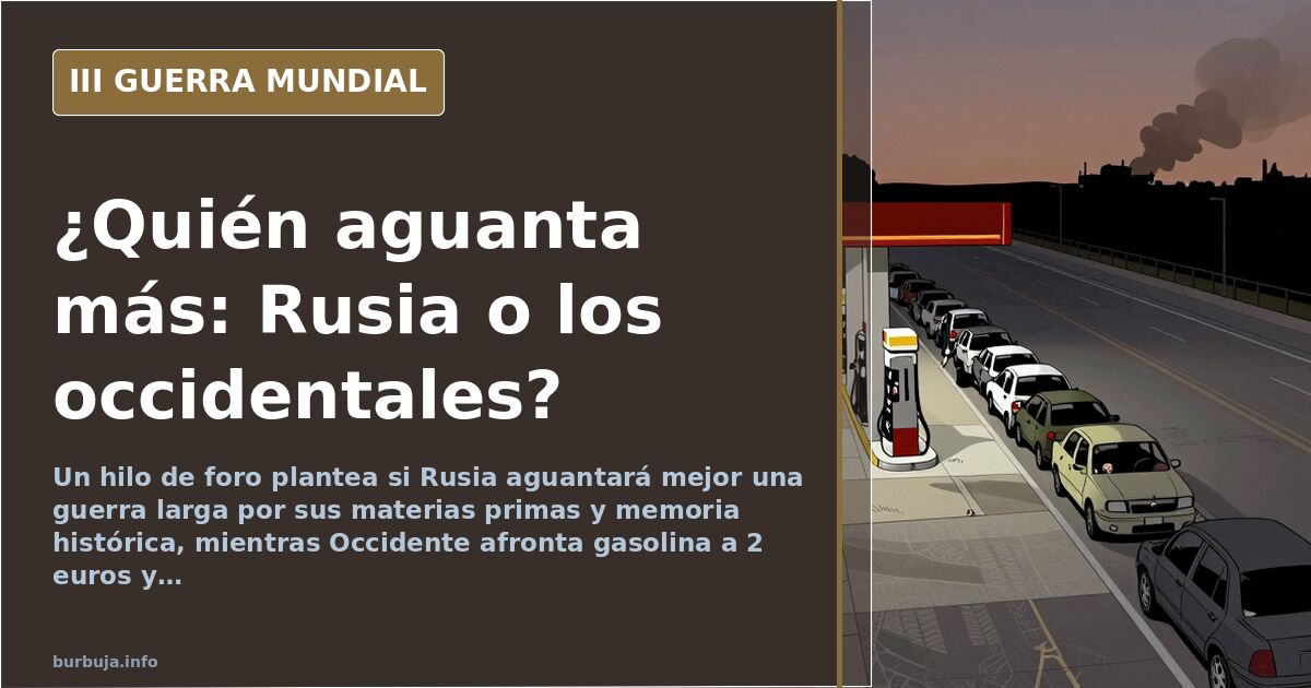 Debate en foro: ¿quién aguanta más, Rusia u Occidente?