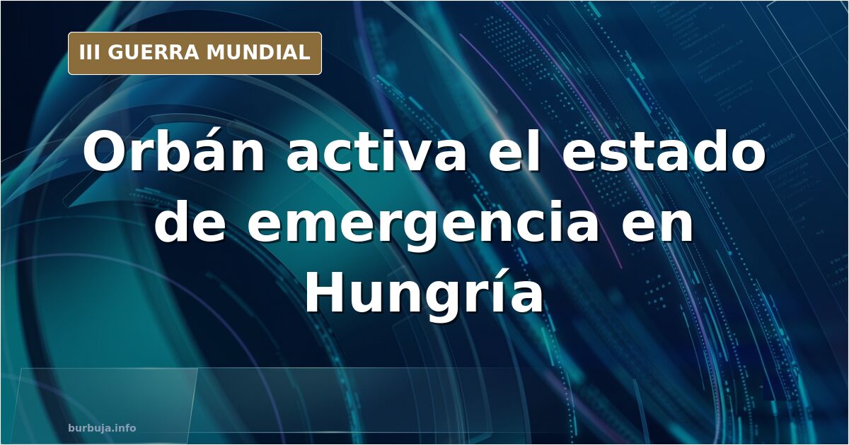 Silueta de un edificio gubernamental húngaro con un mapa de Europa del Este y una bandera de Hungría ondeando al fondo