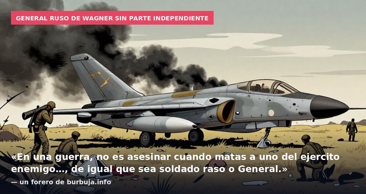 General ruso de Wagner sin parte independiente: «En una guerra, no es asesinar cuando matas a uno del ejercito enemigo…, de igual que sea soldado raso o General.» — un forero de burbuja.info