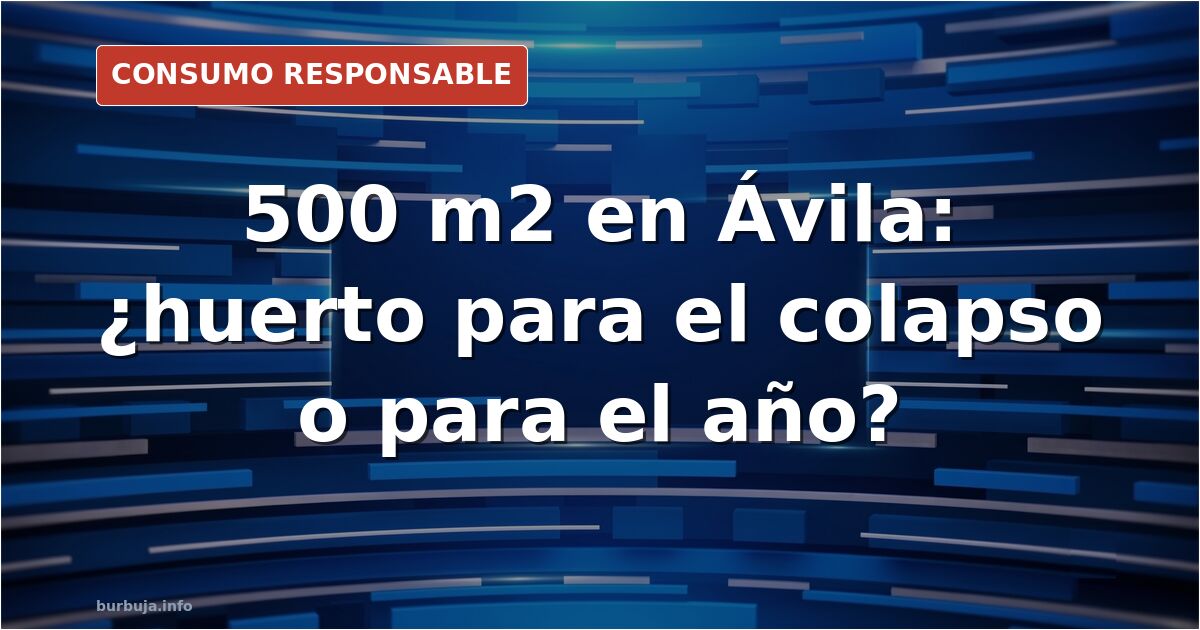 Parcela de 500 metros cuadrados con muro alto en un pueblo de Ávila, huerto y casa reformada para autosuficiencia