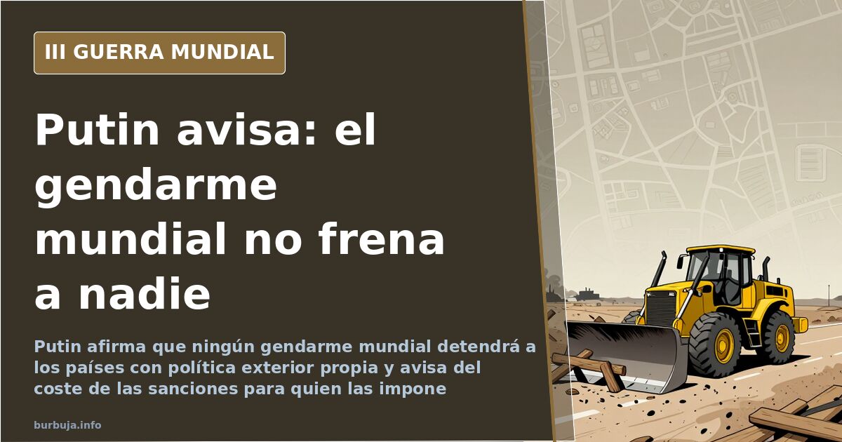 Silueta de Vladímir Putin ante un mapamundi con rutas comerciales y focos de conflicto marcados sobre Ucrania y Eurasia