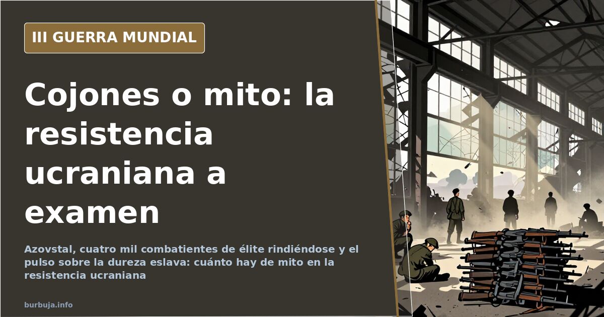 Mapa de Ucrania con chinchetas y siluetas de blindados bajo un cielo gris en ilustración documental sobre la resistencia ucra