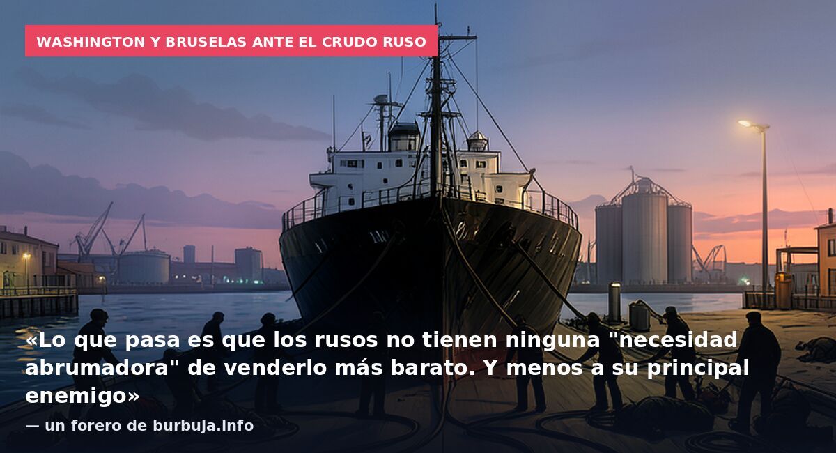 Washington y Bruselas ante el crudo ruso: «Lo que pasa es que los rusos no tienen ninguna "necesidad abrumadora" de venderlo más barato. Y menos a su principal enemigo» — un forero de burbuja.info