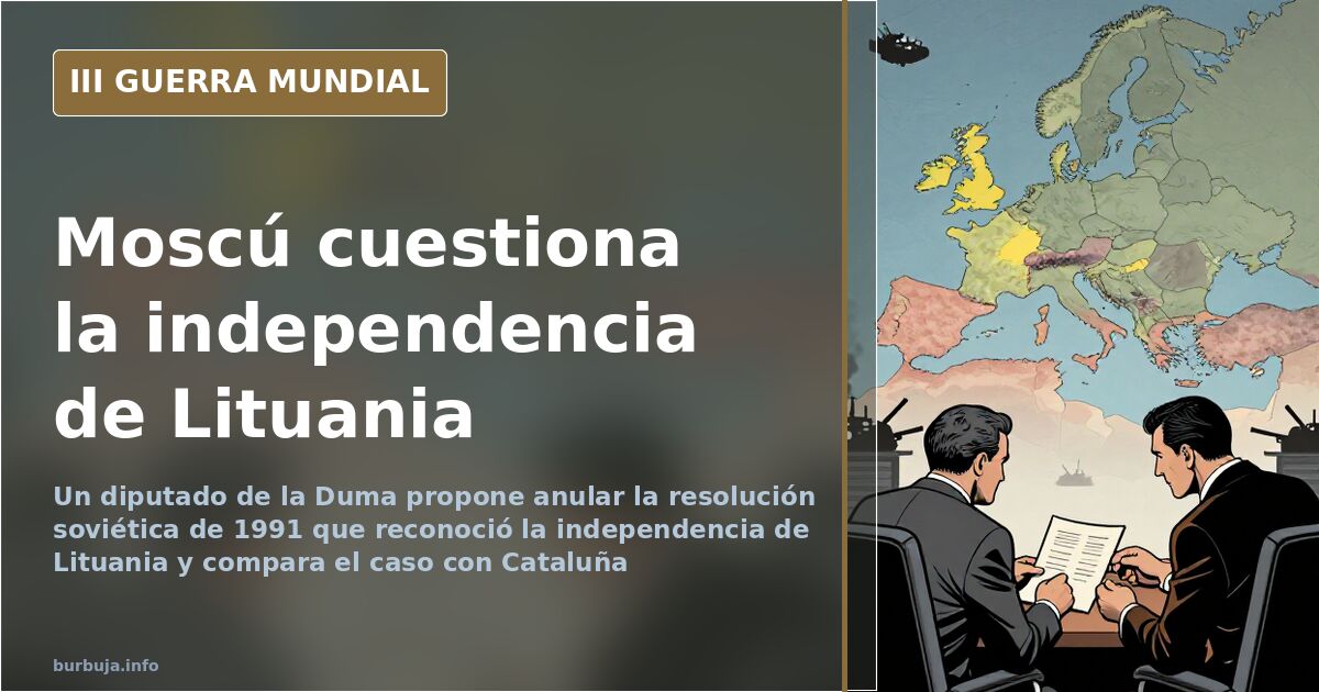 Mapa del Báltico con la frontera entre Lituania y el enclave ruso de Kaliningrado destacada en tonos desaturados