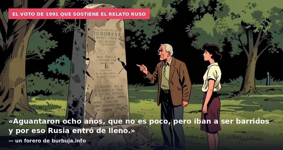 El voto de 1991 que sostiene el relato ruso: «Aguantaron ocho años, que no es poco, pero iban a ser barridos y por eso Rusia entró de lleno.» — un forero de burbuja.info