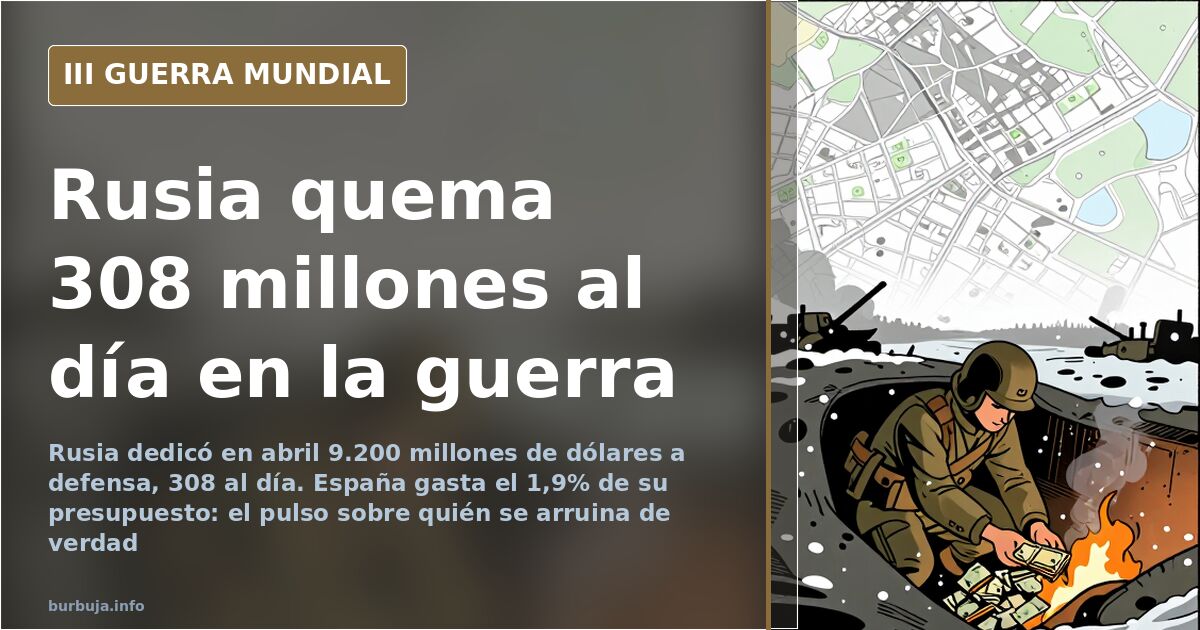 Rusia gasta el 25% de su presupuesto en Defensa; España el 1,9%