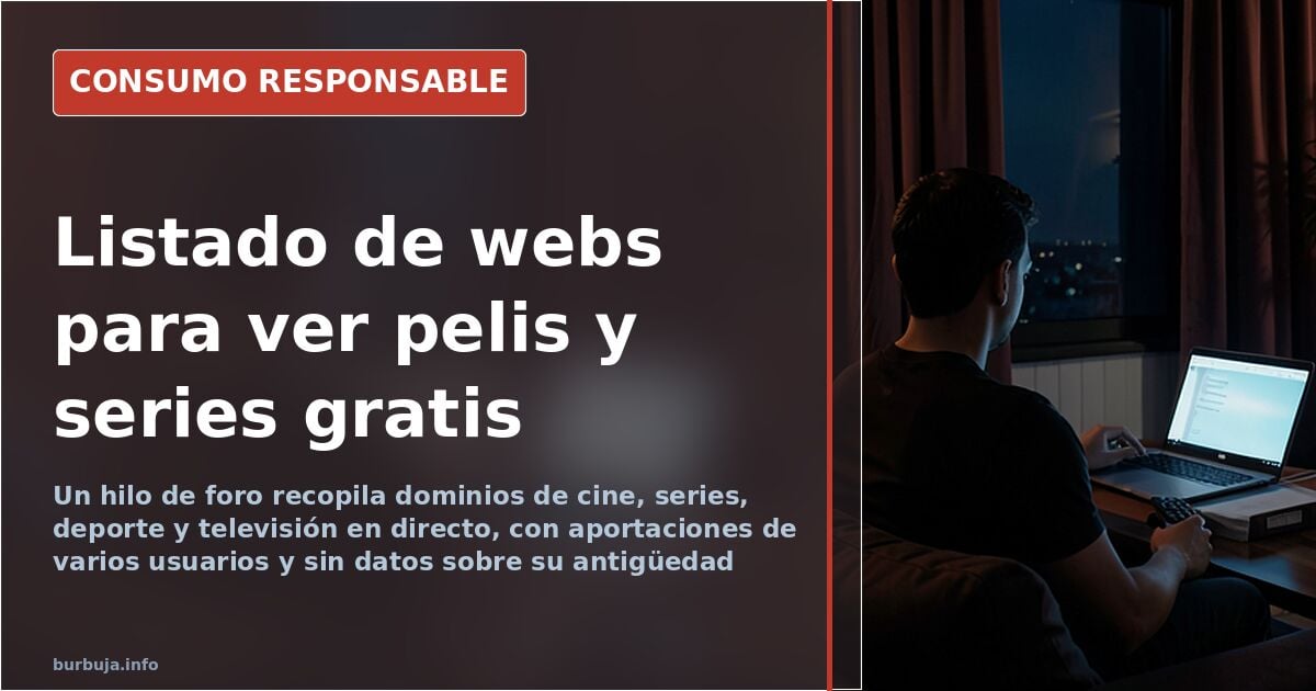 Listado de webs para ver pelis y series gratis y televisión online con dominios de cine y plataformas de emisión en directo