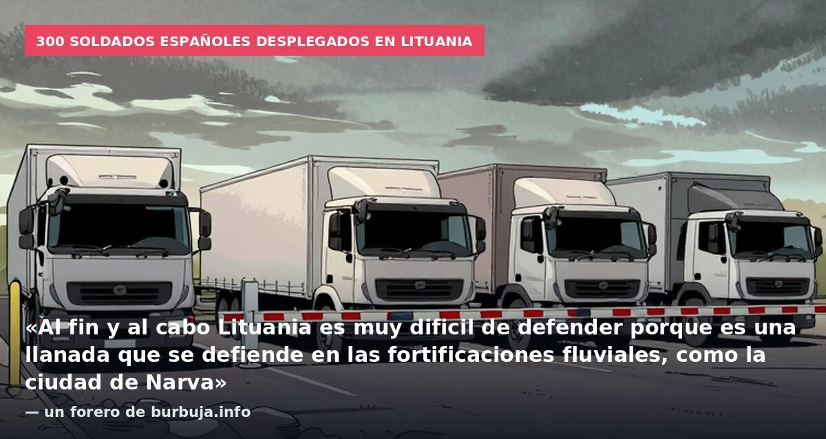 300 soldados españoles desplegados en Lituania: «Al fin y al cabo Lituania es muy dificil de defender porque es una llanada que se defiende en las fortificaciones fluviales, como la ciudad de Narva» — un forero de burbuja.info