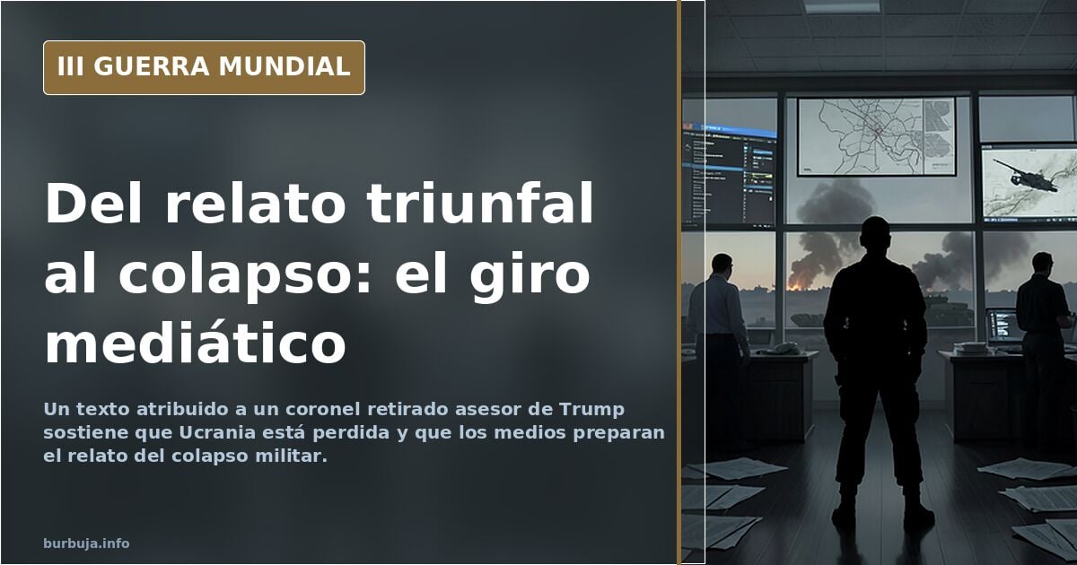 Análisis atribuido a un coronel retirado ve perdida la guerra de Ucrania