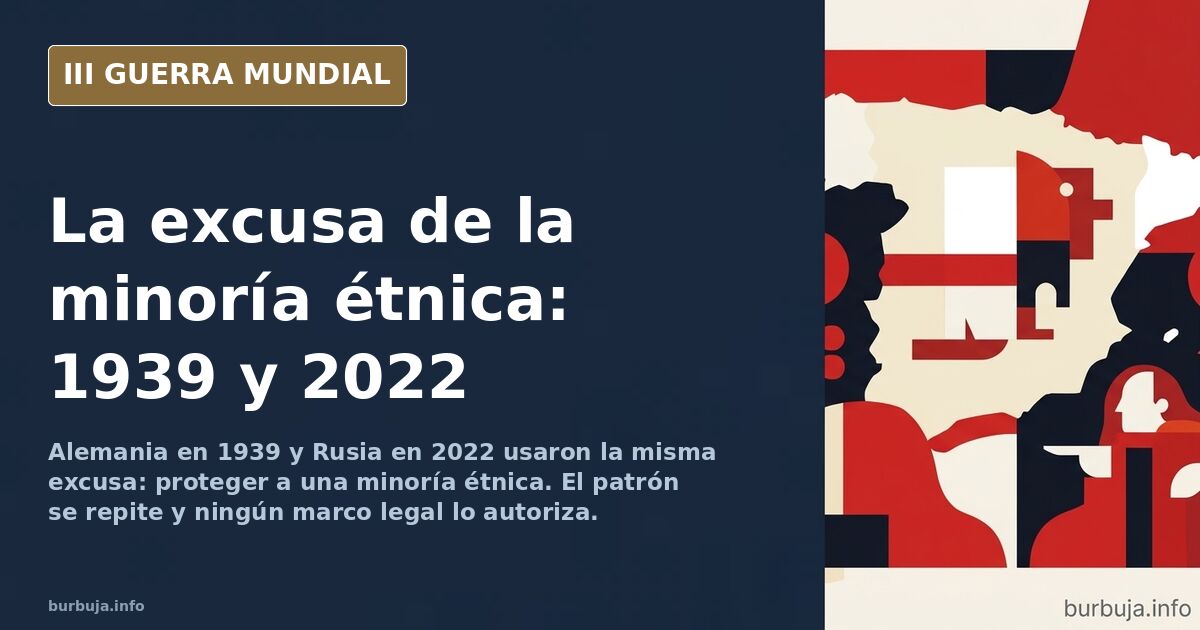 Mapa de Europa del Este con siluetas de vehículos militares y columnas de humo en el horizonte, ilustrando el debate sobre in