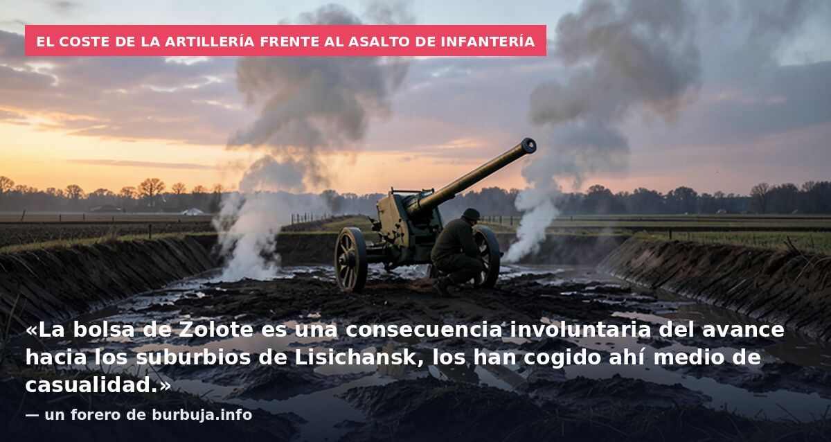 El coste de la artillería frente al asalto de infantería: «La bolsa de Zolote es una consecuencia involuntaria del avance hacia los suburbios de Lisichansk, los han cogido ahí medio de casualidad.» — un forero de burbuja.info