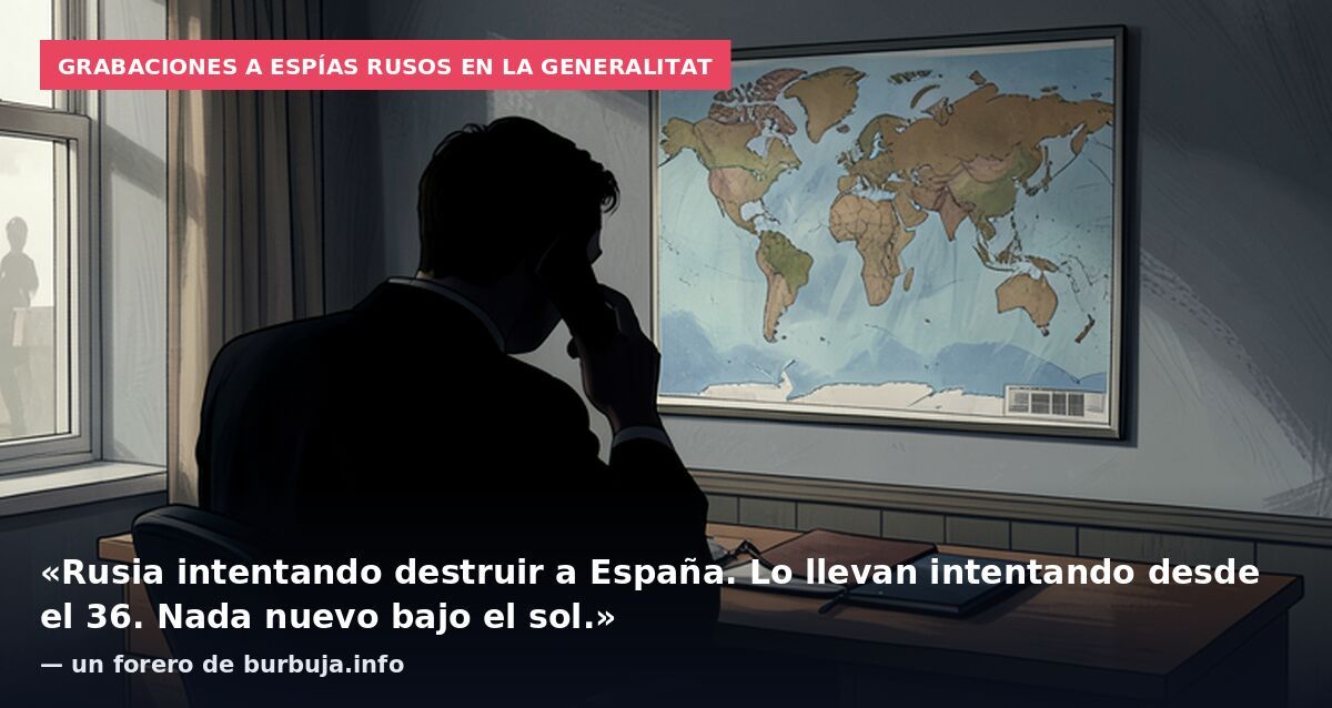 Grabaciones a espías rusos en la Generalitat: «Rusia intentando destruir a España. Lo llevan intentando desde el 36. Nada nuevo bajo el sol.» — un forero de burbuja.info