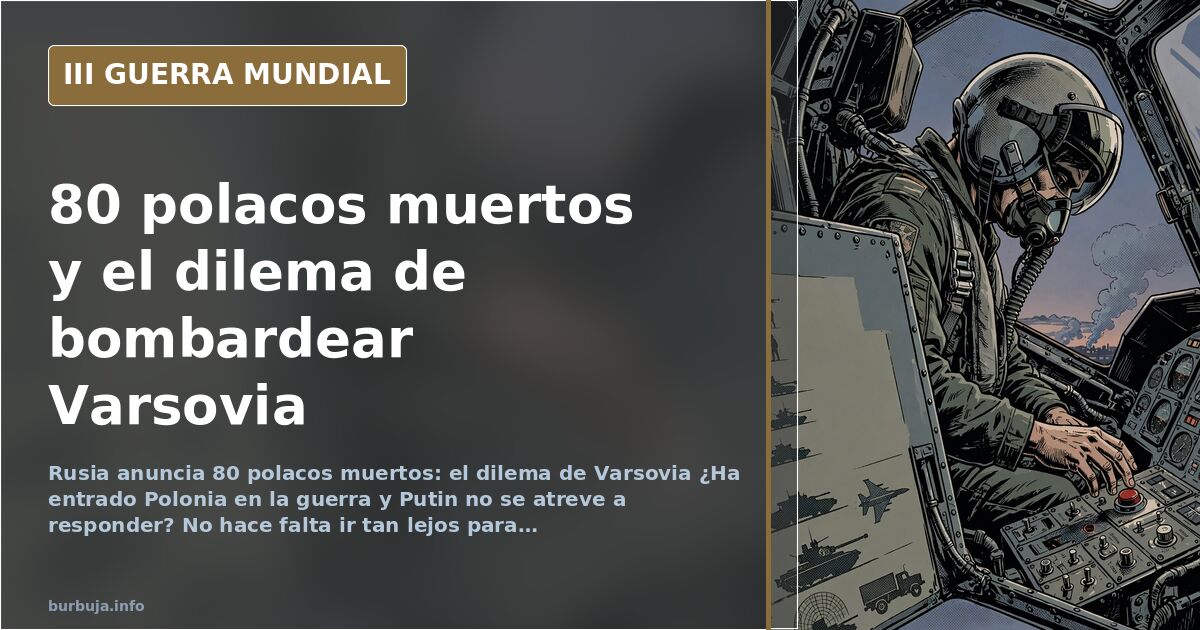 80 polacos muertos y el dilema de bombardear Varsovia