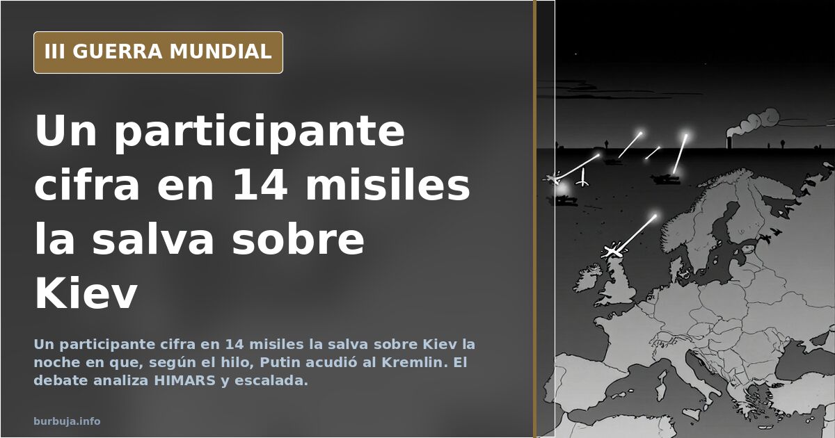 Un participante cifra en 14 misiles la salva sobre Kiev