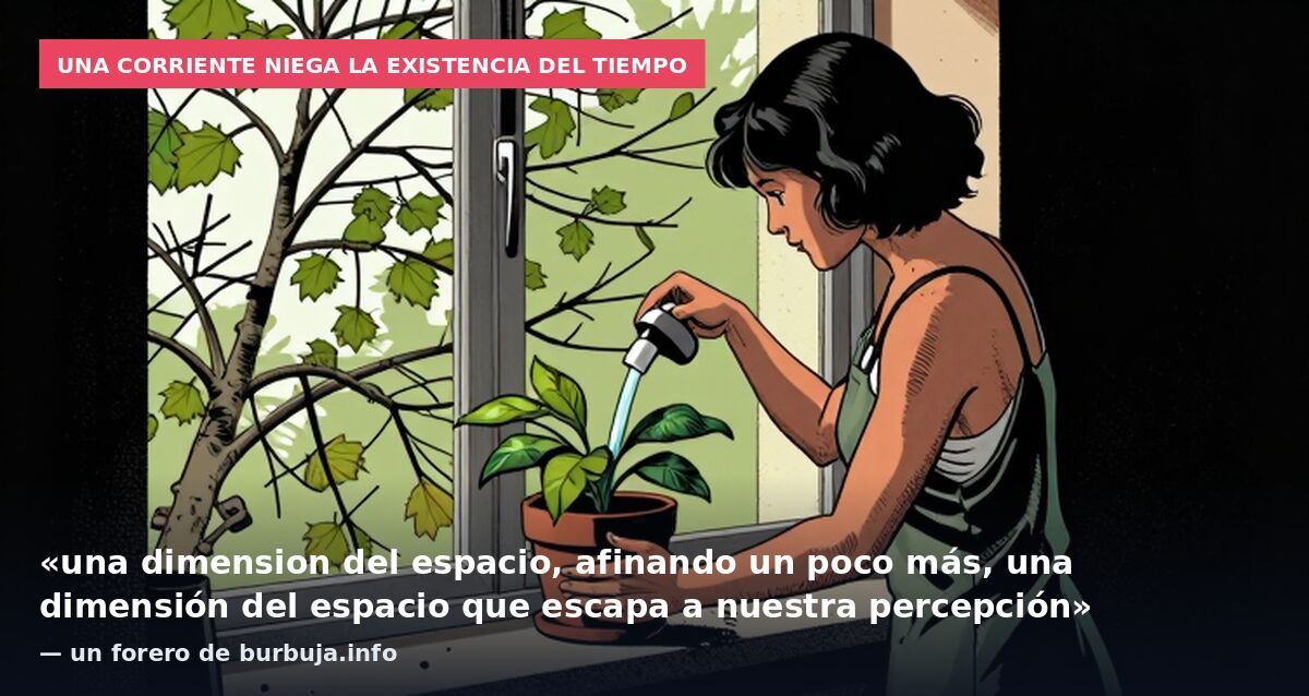 Una corriente niega la existencia del tiempo: «una dimension del espacio, afinando un poco más, una dimensión del espacio que escapa a nuestra percepción» — un forero de burbuja.info