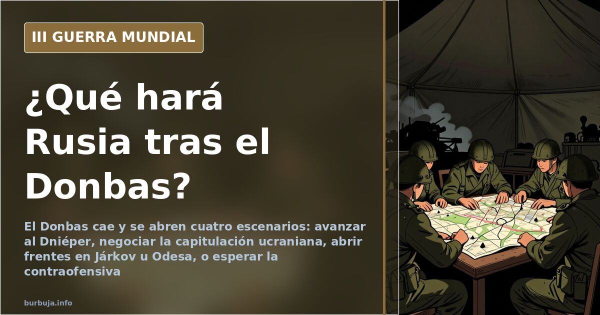 Del Donbas al Dniéper: las cuatro apuestas sobre Ucrania