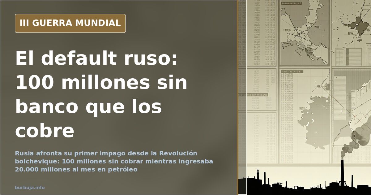 Rusia, en default: 100 millones que los acreedores no cobran