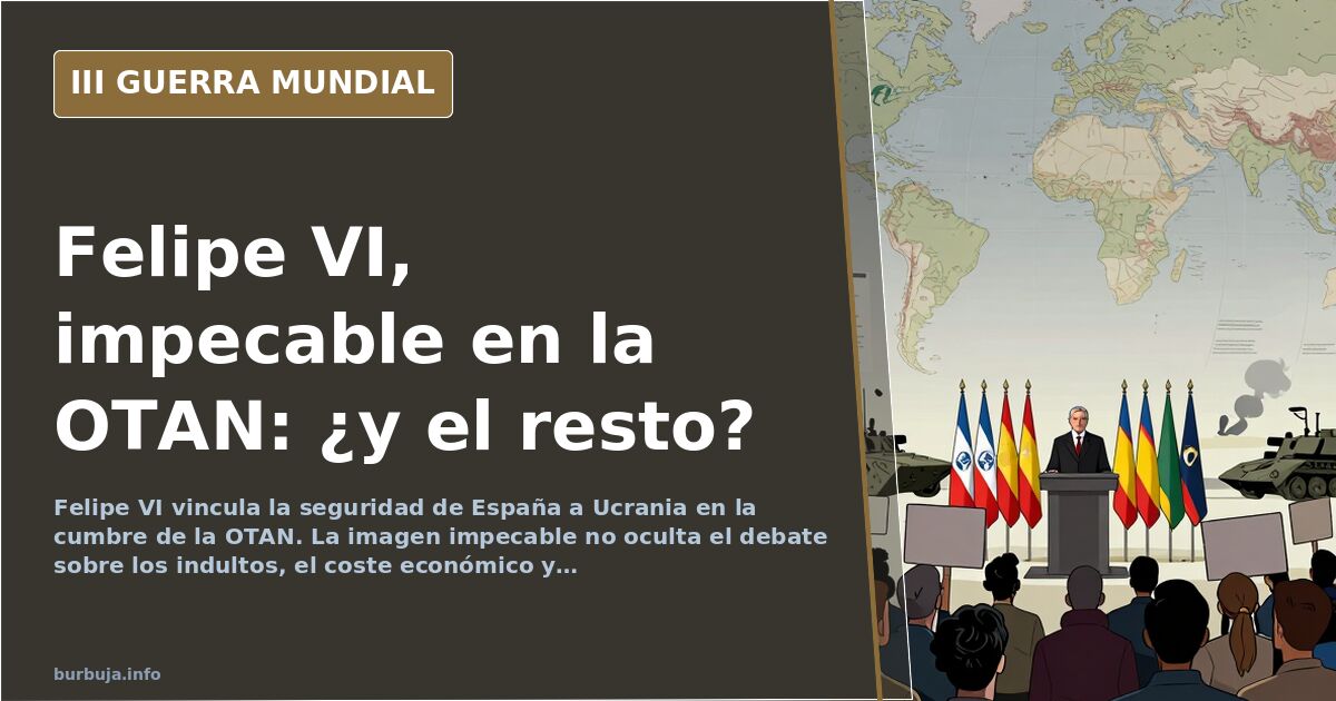 Felipe VI en la cumbre de la OTAN: la imagen impecable que no tapa el debate