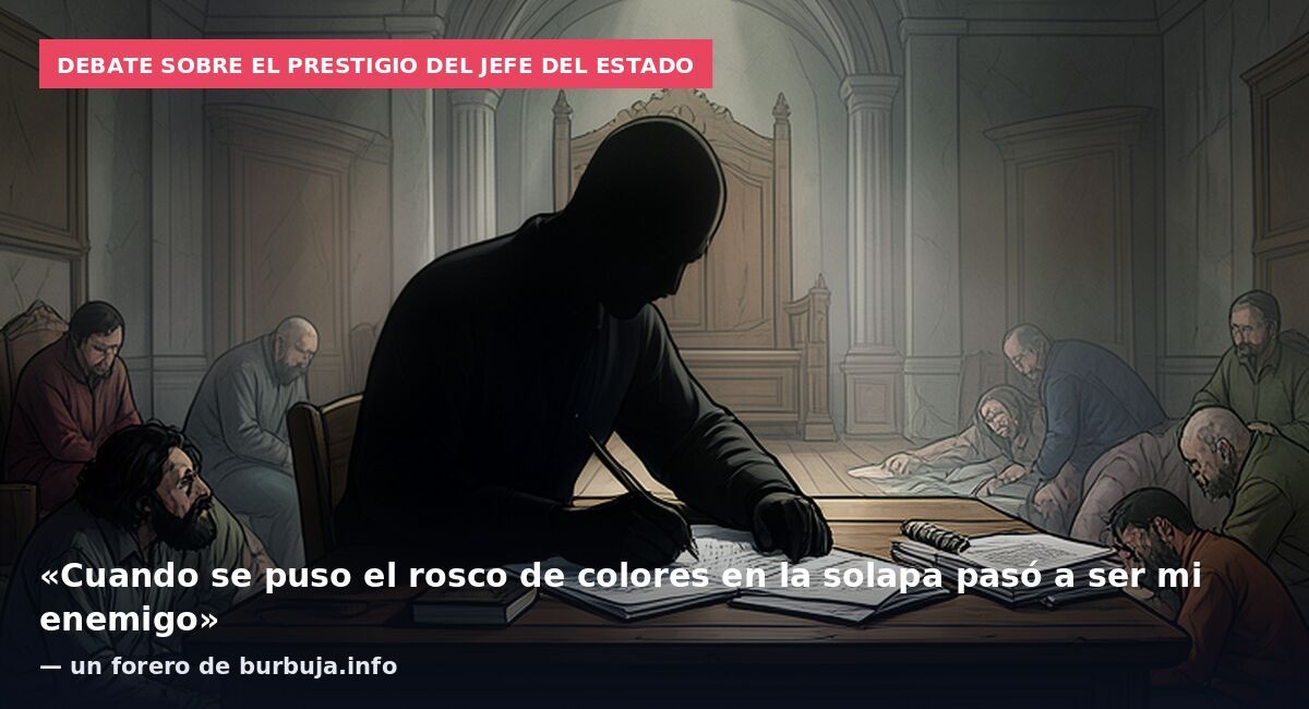 Debate sobre el prestigio del jefe del Estado: «Cuando se puso el rosco de colores en la solapa pasó a ser mi enemigo» — un forero de burbuja.info