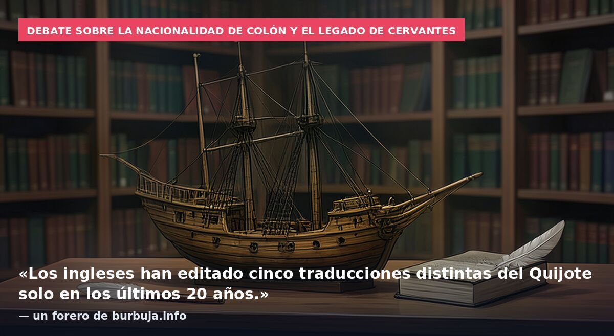 Debate sobre la nacionalidad de Colón y el legado de Cervantes: «Los ingleses han editado cinco traducciones distintas del Quijote solo en los últimos 20 años.» — un forero de burbuja.info
