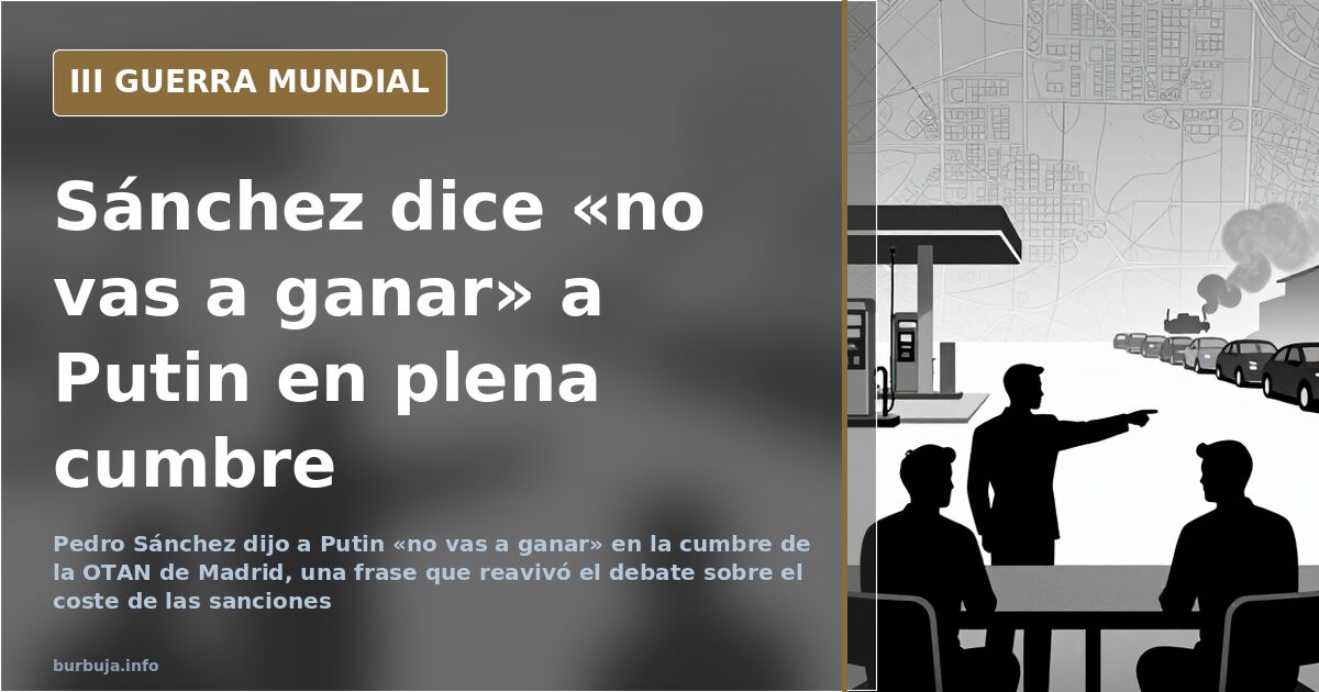 Pedro Sánchez a Putin: «No vas a ganar» en la cumbre de la OTAN