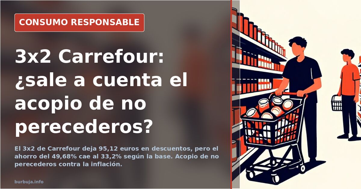 El 3x2 de Carrefour: 95,12 euros de ahorro bajo sospecha