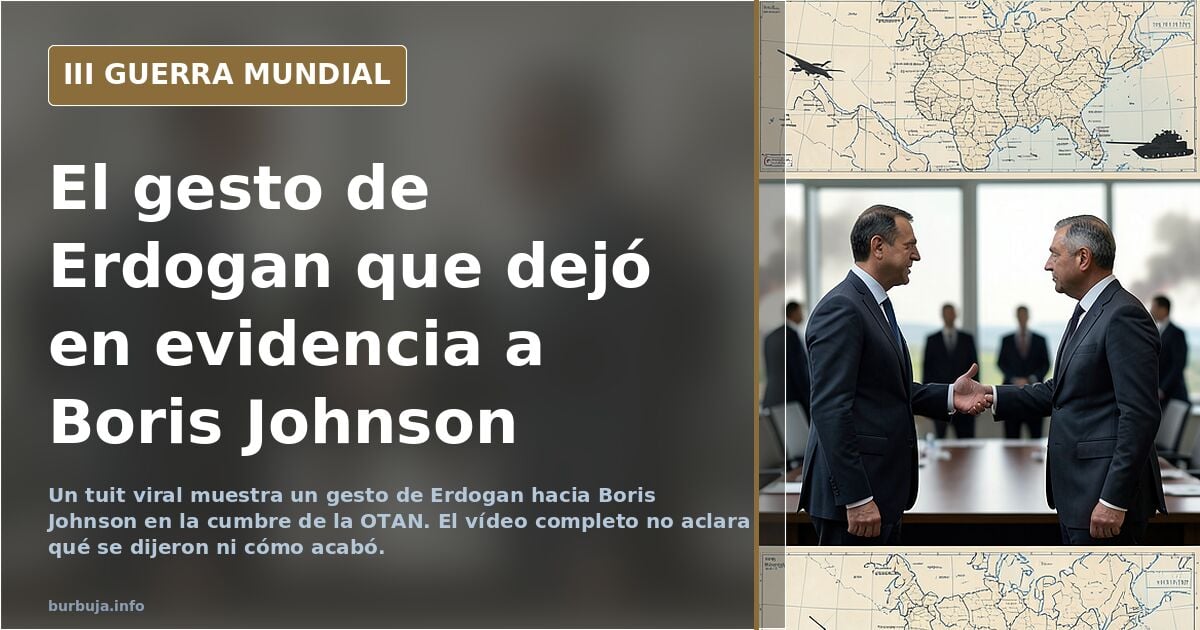 Boris Johnson y Erdogan: el gesto que descoloca la cumbre de la OTAN