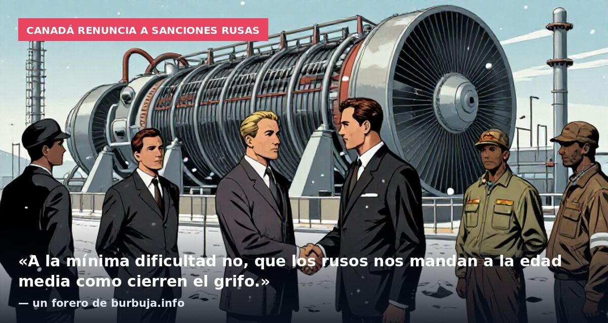 Canadá renuncia a sanciones rusas: «A la mínima dificultad no, que los rusos nos mandan a la edad media como cierren el grifo.» — un forero de burbuja.info