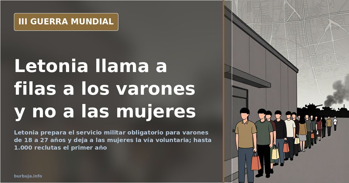 Letonia llama a filas a los varones de 18 a 27 años