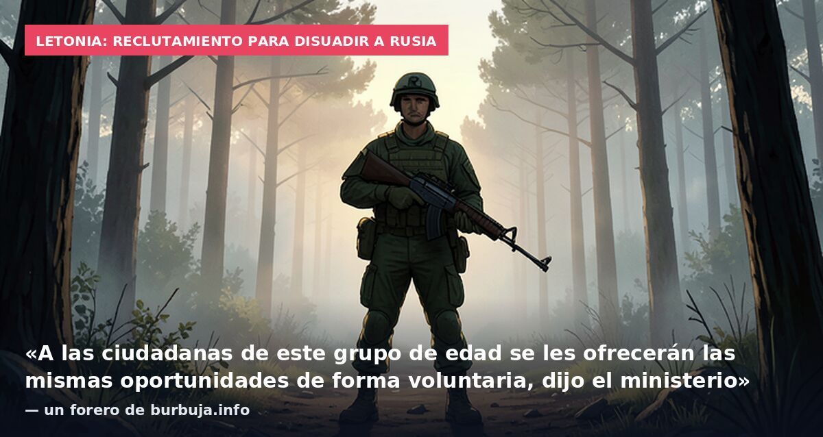 Letonia: reclutamiento para disuadir a Rusia: «A las ciudadanas de este grupo de edad se les ofrecerán las mismas oportunidades de forma voluntaria, dijo el ministerio» — un forero de burbuja.info