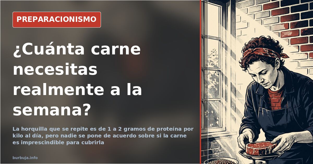 Chuletas de carne cruda sobre una tabla de cocina junto a legumbres y verduras para ilustrar cuánta carne comer a la semana