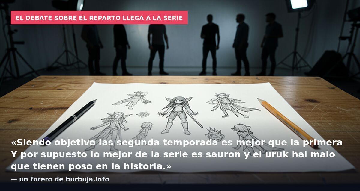 El debate sobre el reparto llega a la serie: «Siendo objetivo las segunda temporada es mejor que la primera Y por supuesto lo mejor de la serie es sauron y el uruk hai malo que tienen poso en la historia.» — un forero de burbuja.info